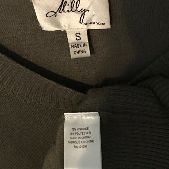 Milly dark green button down cardigan sweater, S - Picture 6 of 6